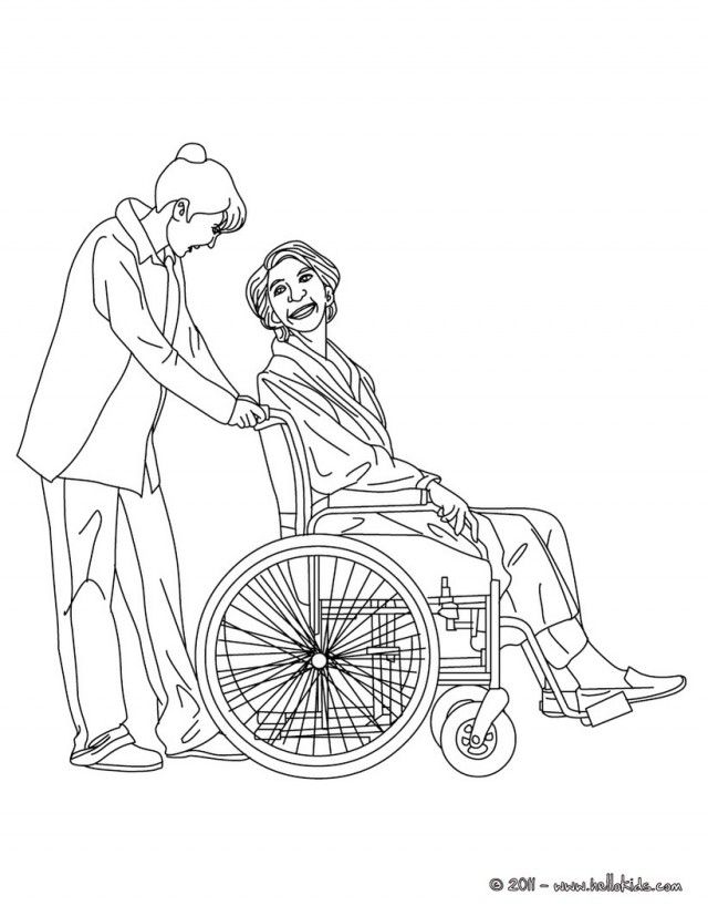 Plansa de colorat cu Asistenta medical 26 19